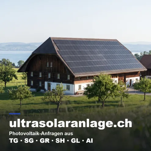 Photovoltaik-Leads ultrasolaranlage.ch — TG, SG, GR, SH, GL, AI